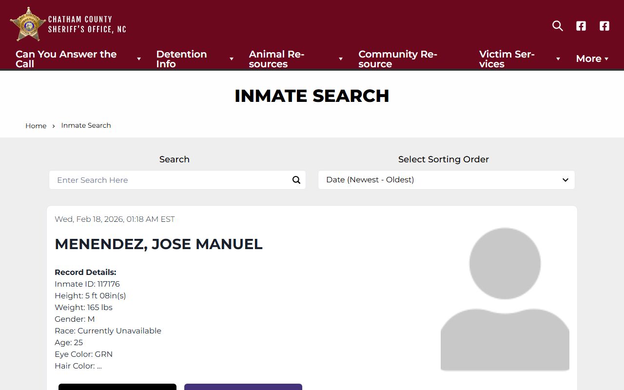 Chatham County Sheriff inmate search portal for busted mugshots and arrest records in Savannah